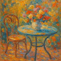 Garden Table with Flowers