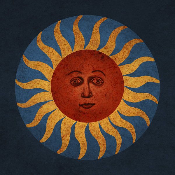 Sonne - Nachbildung des mittelalterlichen Rosenkranzmedaillons von Veit Stoss von Western Exposure