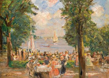 Beergarden bij de Wannsee (Huis aan het meer), Max Liebermann