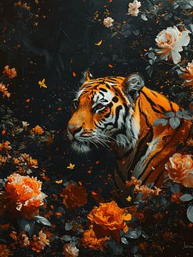 Tiger im Ewigen Garten von Eva Lee