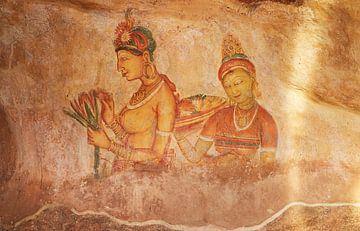Fresco, Sigiriya, Sri Lanka van Dilani Butink