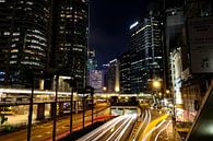Nachtbeeld van Rumsey street in het centrum van Hong Kong van Arthur Puls Photography thumbnail
