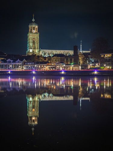 Lubuinuskerk Deventer am Abend von Meindert Marinus
