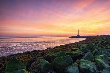 Lever de soleil sur l'Ems près de Delfzijl sur Rick Goede