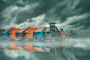 Het Reitdiep in Groningen. van Elianne van Turennout