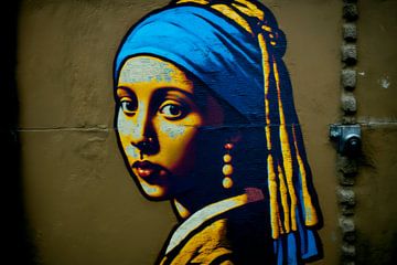 Girl with a Pearl Earring - London von DNH Artful Living