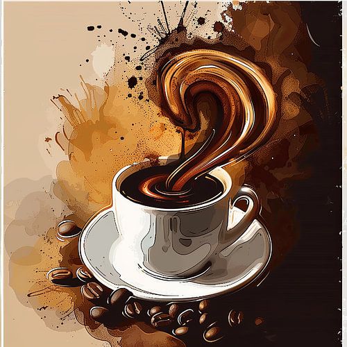 kop koffie of cappuccino drinken