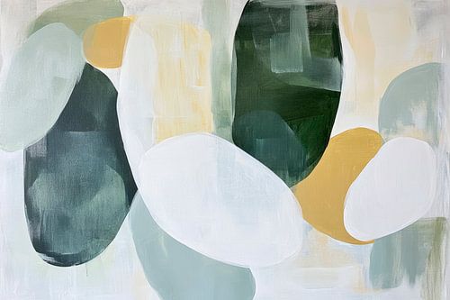 Abstracte vormen in zachte kleuren