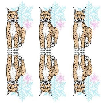 Euraziatische lynx patroon van Karolina Grenczyk