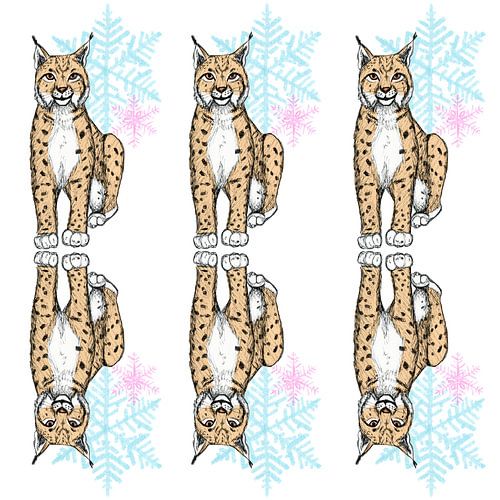 Eurasian lynx pattern by Karolina Grenczyk