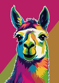 Llama Pop Art Style