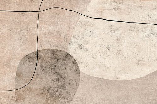 A soothing abstract composition in shades of beige and grey