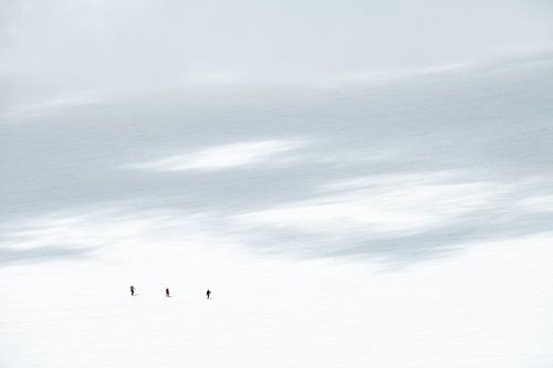 Mountaineers in the Vallee Blanche