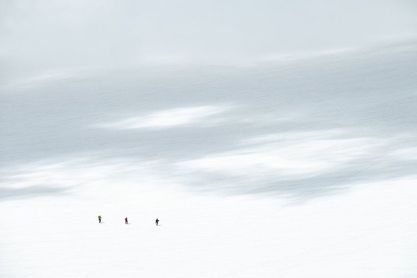 Bergsteiger in der Vallee Blanche von John Faber