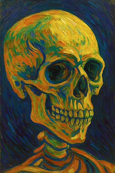 Peinture de crâne colorée par Johannes