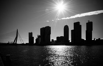 Rotterdam Kop Van Zuid silhouet van Patrick Verhoef