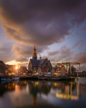 Maassluis during sunset by Roy Poots