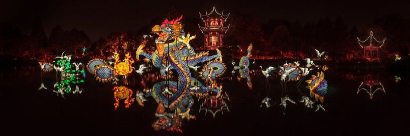 Shen long at the Montreal festival of lights von Luis Boullosa