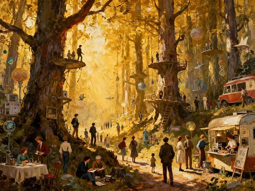 Fantasierijke gemeenschap tussen eeuwenoude bomen