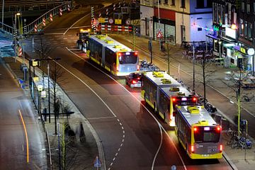 Vredenburg in Utrecht met bussen van Donker Utrecht