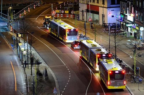 Vredenburg in Utrecht with buses