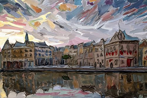Peinture sur le Spaarne à Haarlem sur Anton de Zeeuw