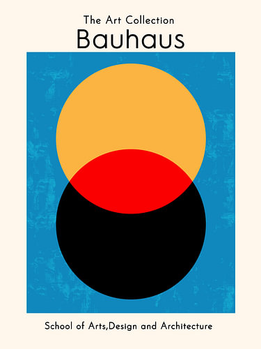 Bauhaus The Art Collection No.5 – Abstract Kunstwerk met Overlappende Kleuren