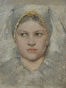 Gustav Klimt - Kopfstudie eines Mädchens von Hana