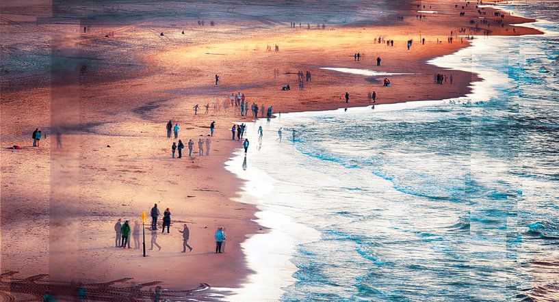 personnes sur la plage, dans la région de La Haye par Ariadna de Raadt-Goldberg