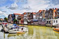 Dordrecht Wijnhaven vanaf Nieuwbrug Nederland van Hendrik-Jan Kornelis thumbnail