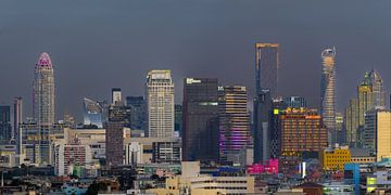 the skyline of Bangkok in the evening by Walter G. Allgöwer