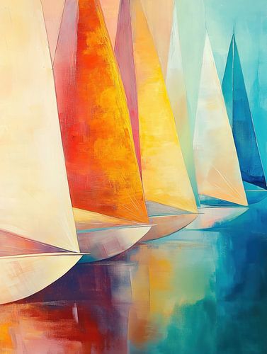 Colourful sailboats