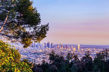 Los Angeles bij zonsondergang van Barbara Riedel