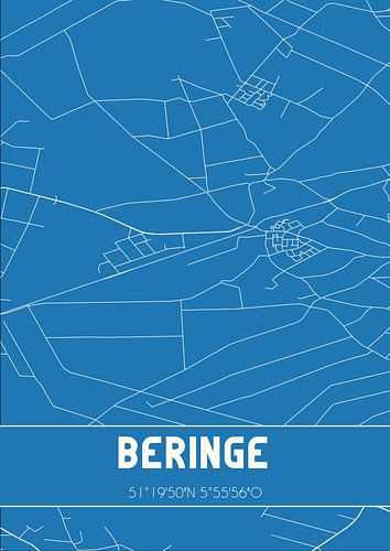 Blauwdruk | Landkaart | Beringe (Limburg)