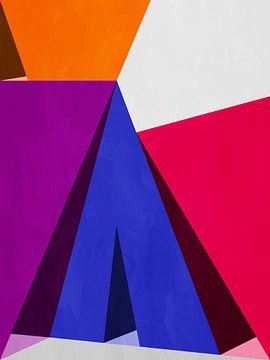 ABSTRAKTE GEOMETRISCHE KUNST IN MODERNEN FARBEN von Online Arts