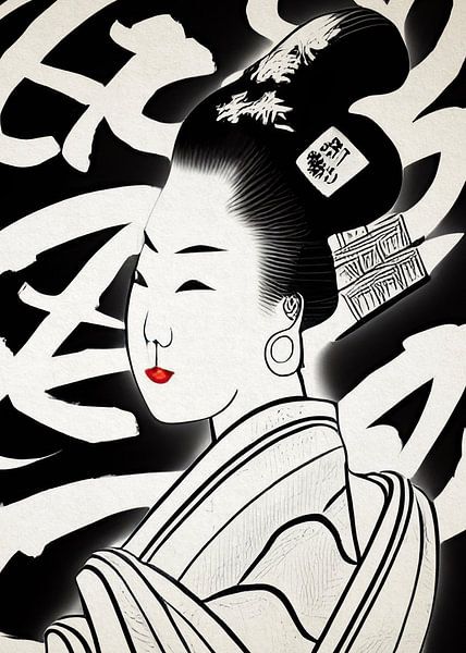 Geisha Ink Brush 02 by Sahruddin Said