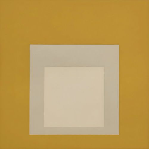Josef Albers - Hommage au carré, jaune d'or, gris . Haute résolution