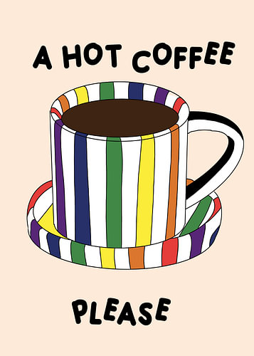 Een kop hete koffie, alstublieft Art Food