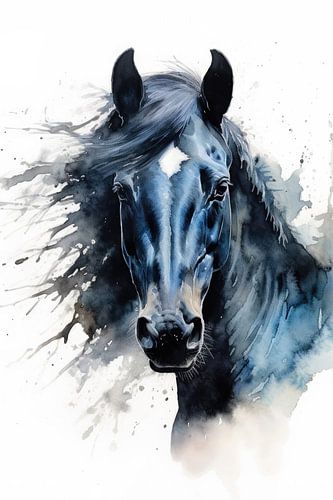 Paard aquarel kunst 10 #paard