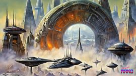 Retro Scifi-Visies XVI van Alice Mako