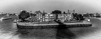 Shadow of the Erasmusbridge on Noordeiland (island)