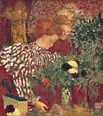 Frau in einem gestreiften Kleid, Édouard Vuillard von Meisterhafte Meister Miniaturansicht