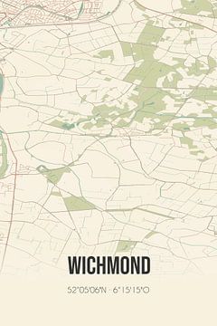 Vintage landkaart van Wichmond (Gelderland) van MijnStadsPoster