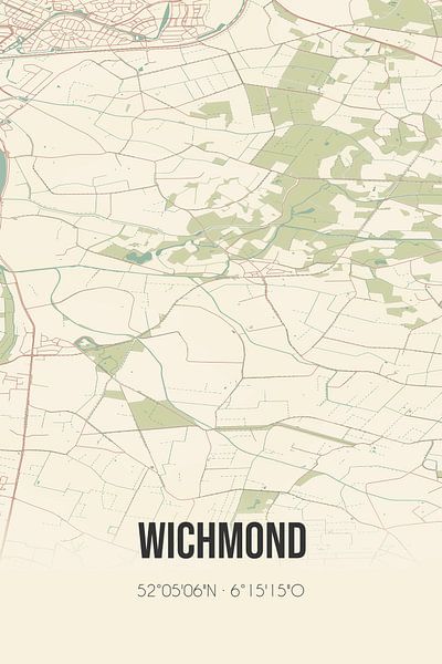 Vintage map of Wichmond (Gelderland) by Prints of Place