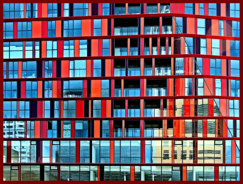 Rode hokjes Rotterdam van Artstudio1622
