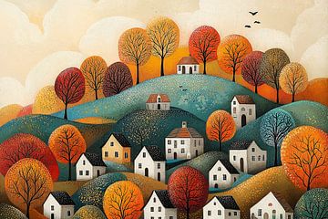 Village in Autumn Colors no.4 by Studio BB