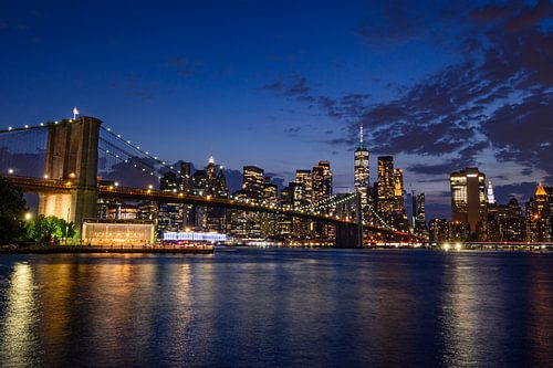 Heure bleue au pont de Brooklyn, New York City