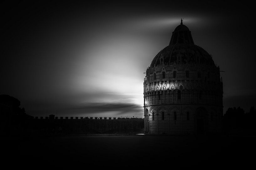 Taufkapelle in Pisa im Abendlicht von Rene Siebring