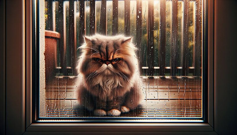 Rainy days make cats brood by artefacti