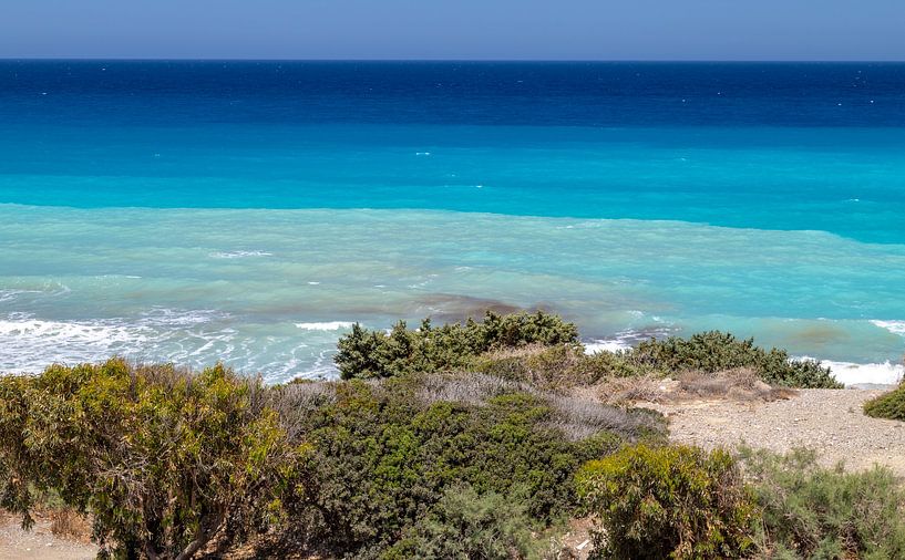 Kustgedeelte op het eiland Rhodos van Reiner Conrad